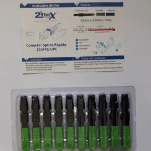 Conector Fibra Optica Sc/apc 2flex Homologado 10UN